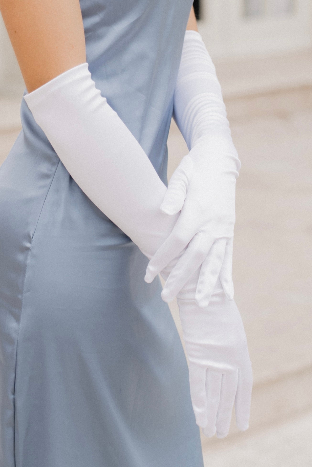 Over-the-Elbow Satin Gloves - House of Tsarivna
