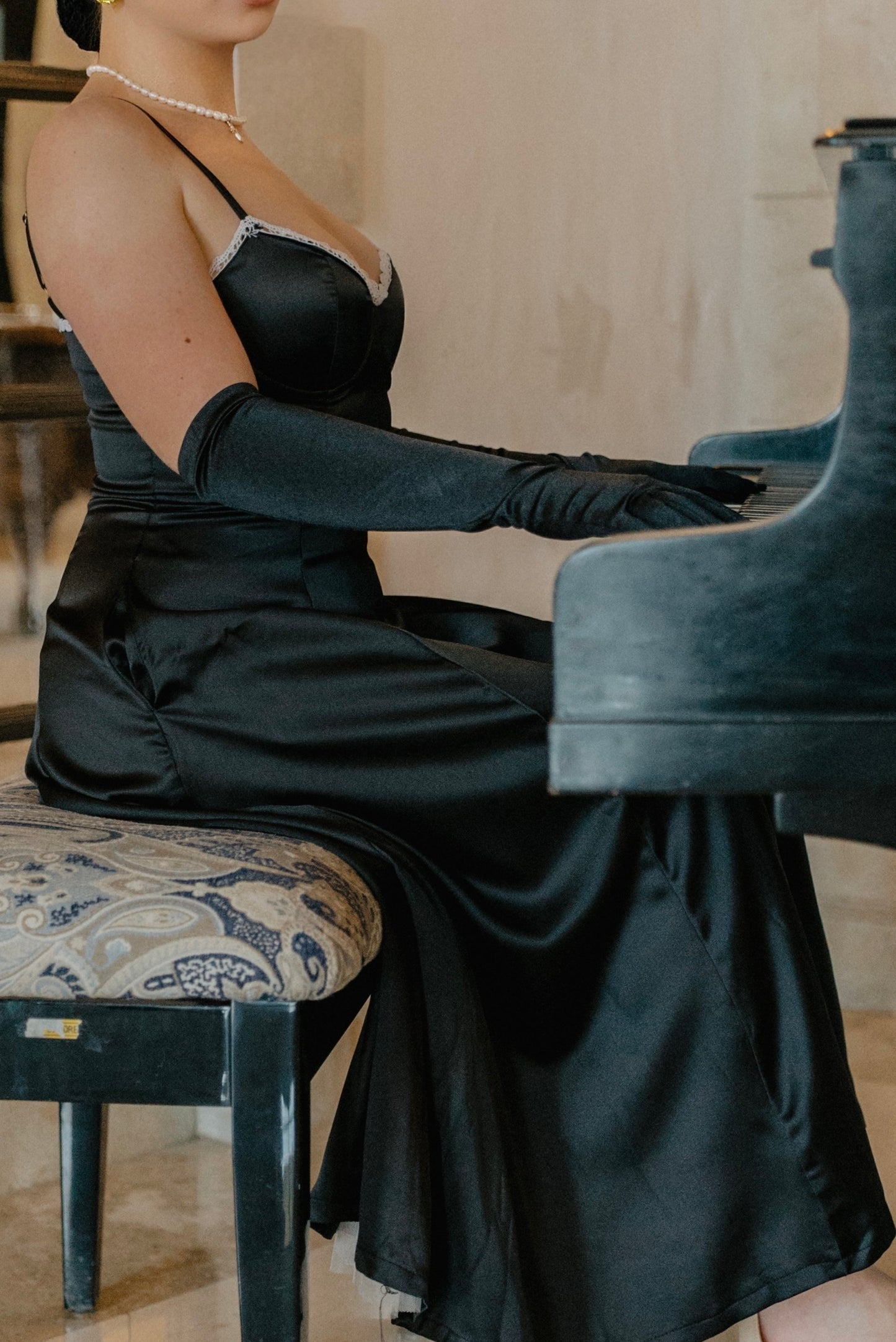 Over-the-Elbow Satin Gloves - House of Tsarivna