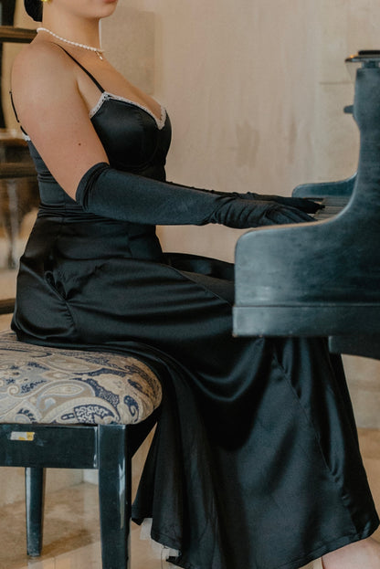 Over-the-Elbow Satin Gloves - House of Tsarivna