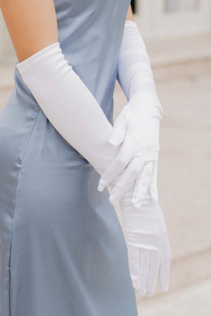 Over-the-Elbow Satin Gloves - House of Tsarivna